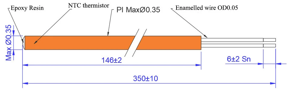 Structure of miniature medical temperature sensor